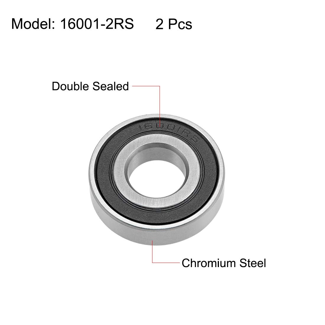 good quality Z2V2 deep groove ball bearing 16001 2rs zz 12*28*7mm