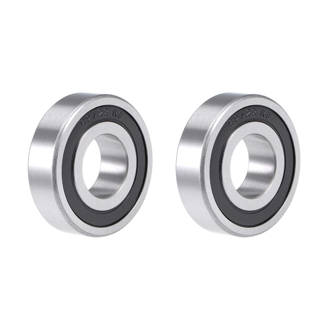 60/22-2RS Deep Groove Ball Bearings Z2 22mm x 44mm x 12mm Double Sealed Chrome Steel 